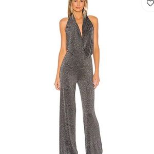 Superdown x revolve glitter cowl jumpsuit